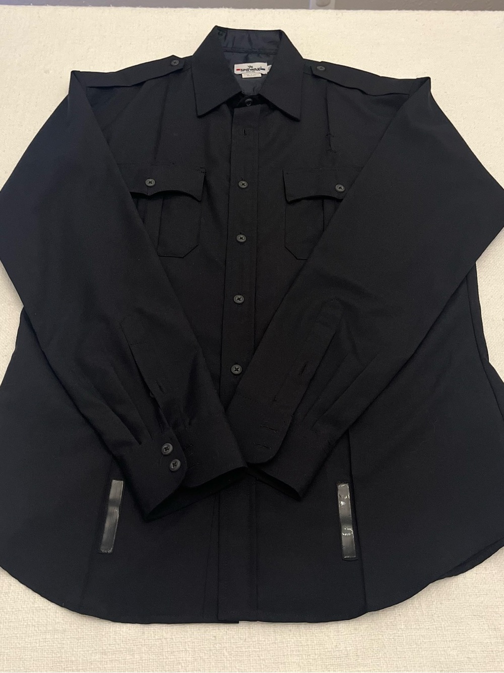 Spiewak Black Long Sleeve Tactical Performance Uniform Duty Shirt 16.5 36/37 EX